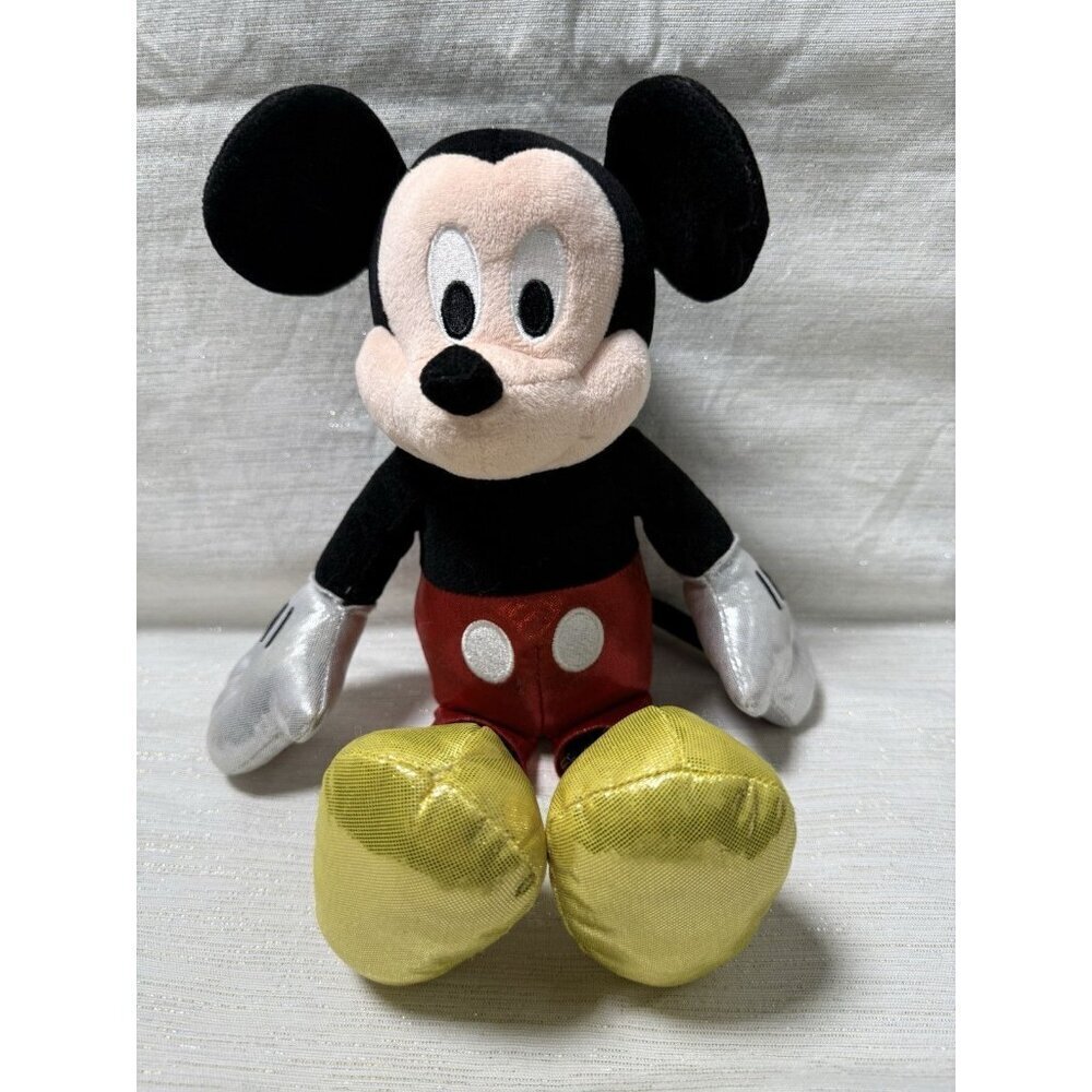 TY Sparkle Disney Mickey Mouse Stuffed Plush Toy 14" Tall EUC